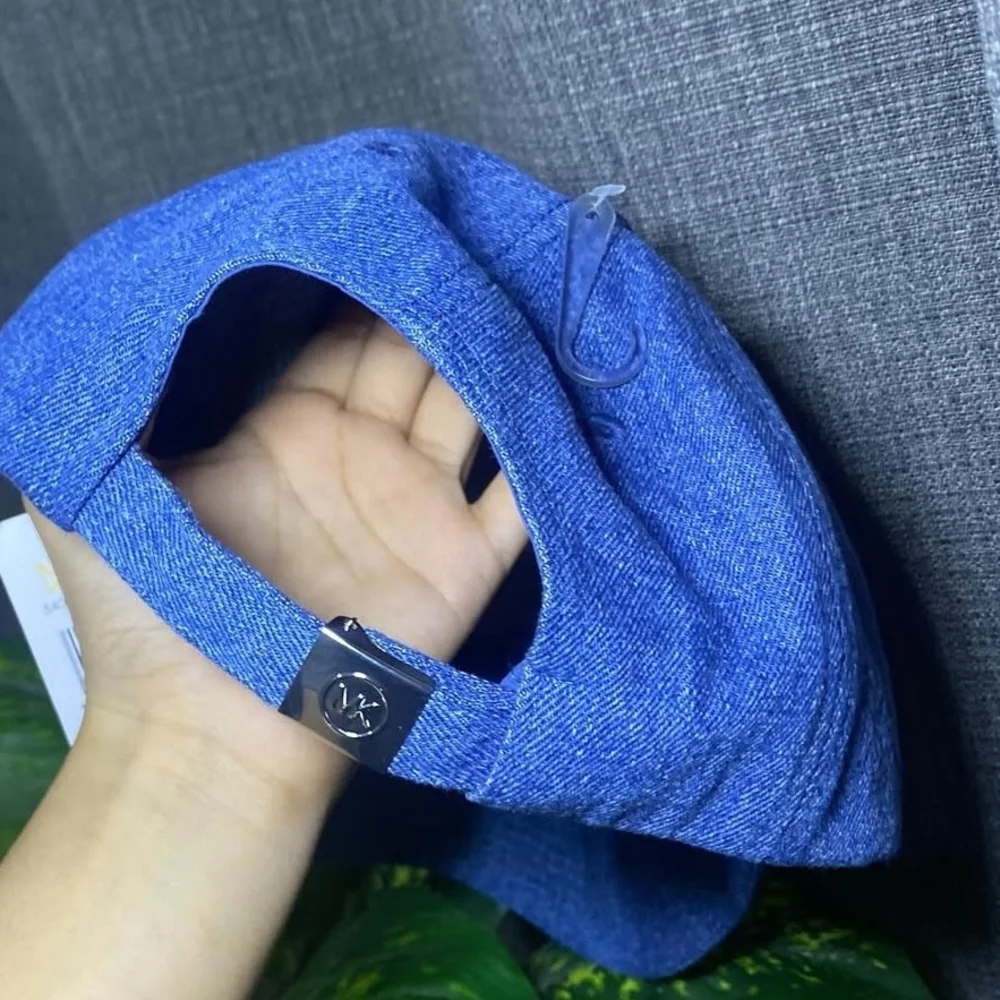 Michael Kors Denim MK Logo Baseball Cap in Blue